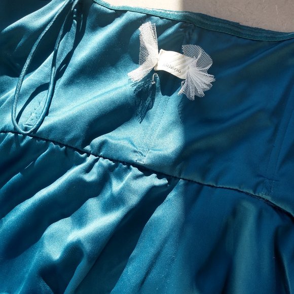 Beautiful Teal Strapless Evening Dress - Picture 3 of 6